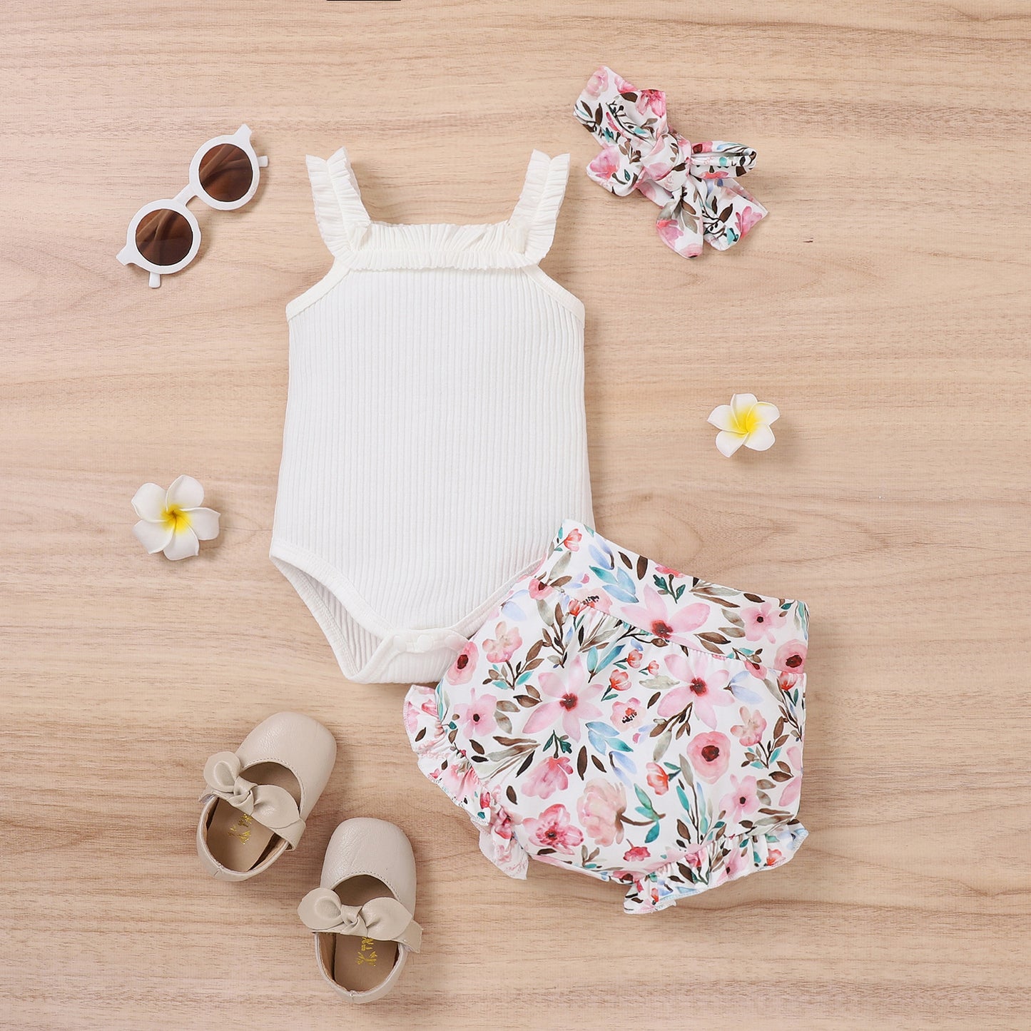 Vest Onesie Shorts Two-piece European And American Three-piece Suit