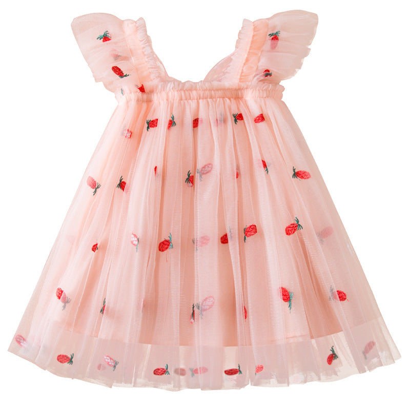 Korean Style Embroidered Mesh Princess Dress Fairy Dress