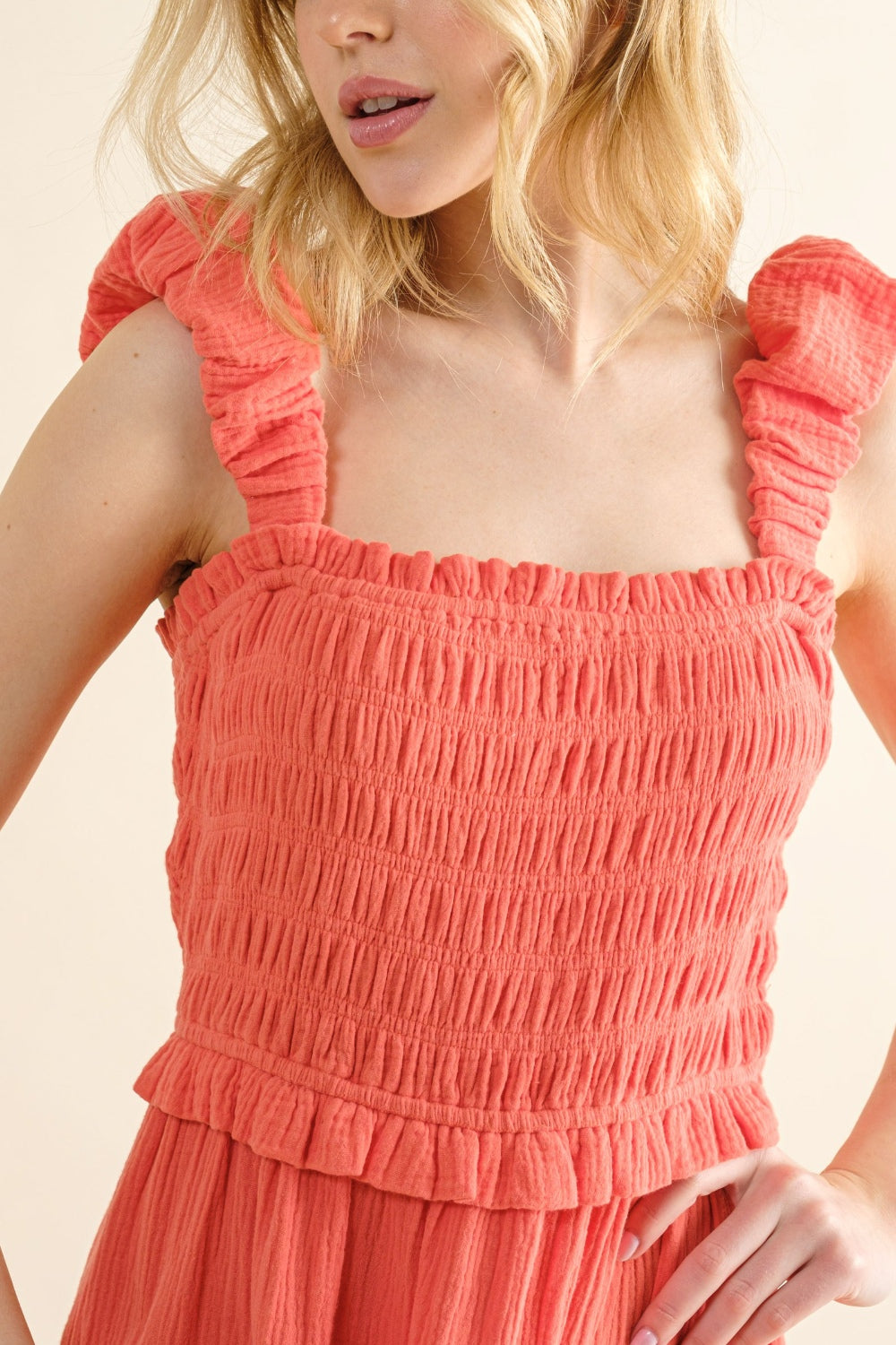 The Why Smocked Ruffled Tiered Dress