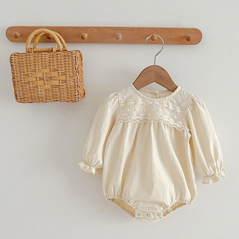 Baby Lace Lace Stand Collar Jumpsuit Girl Dress