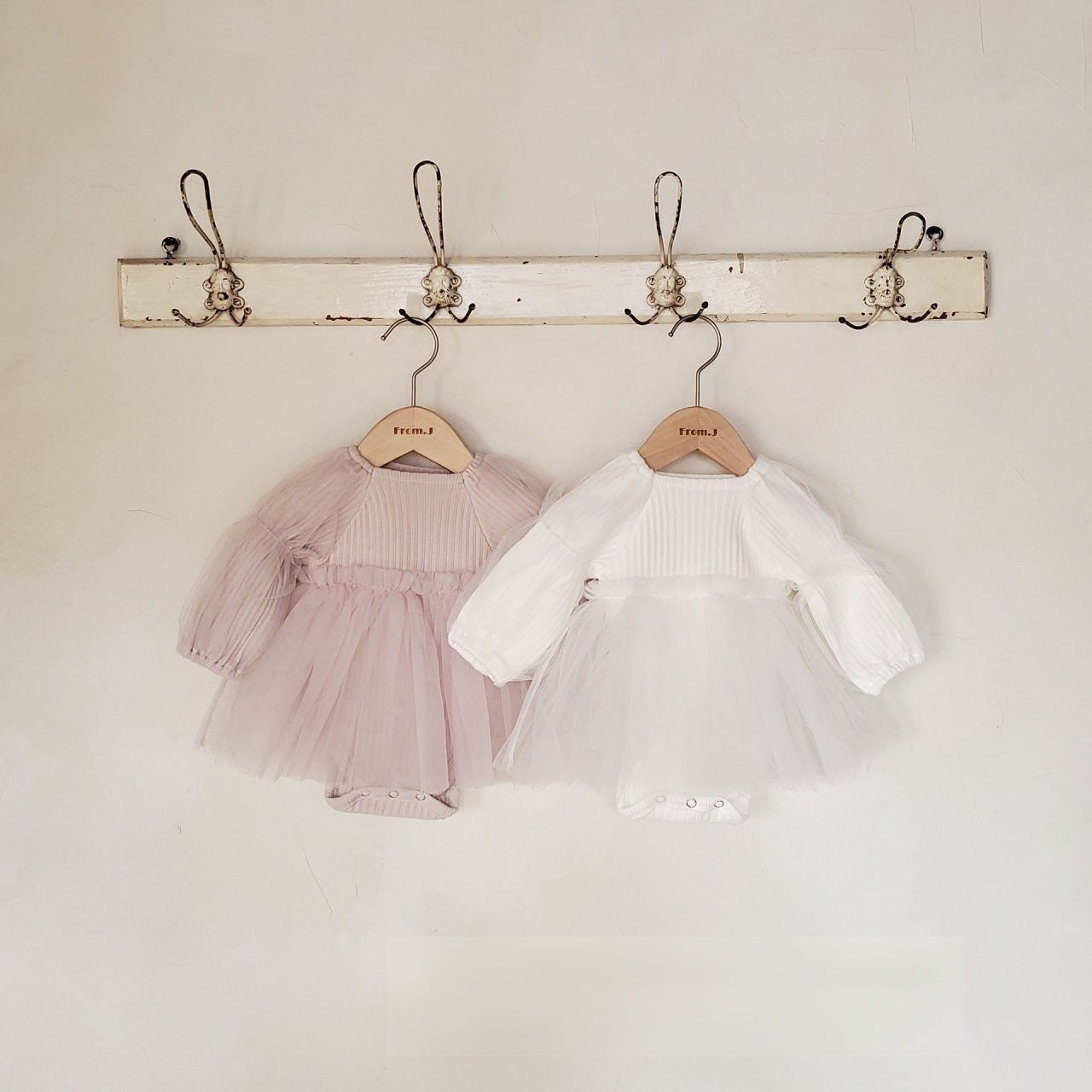 Infant Mesh Puff Sleeve Princess Dress