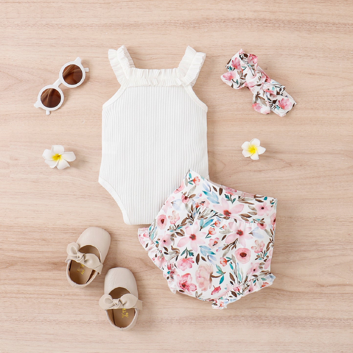 Vest Onesie Shorts Two-piece European And American Three-piece Suit