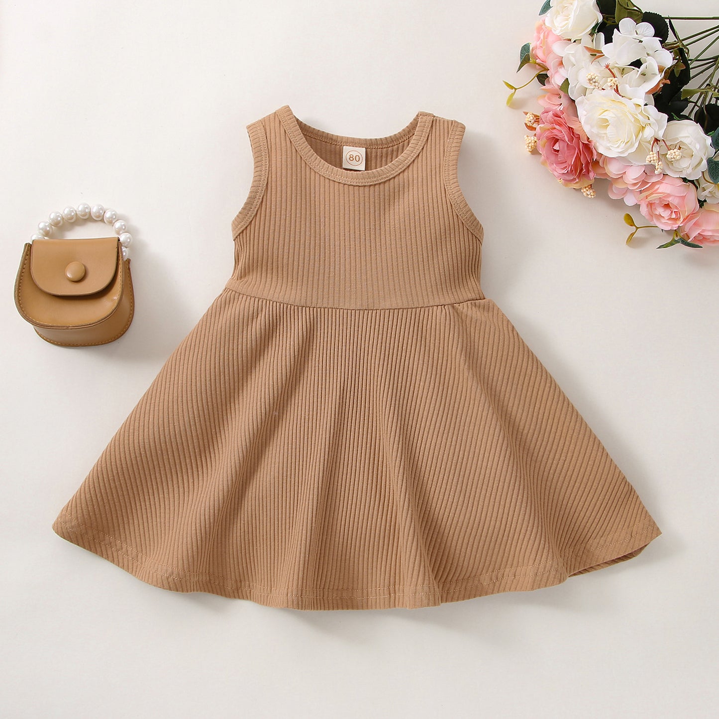 Round Neck Cotton Vest Summer Girls' Dress