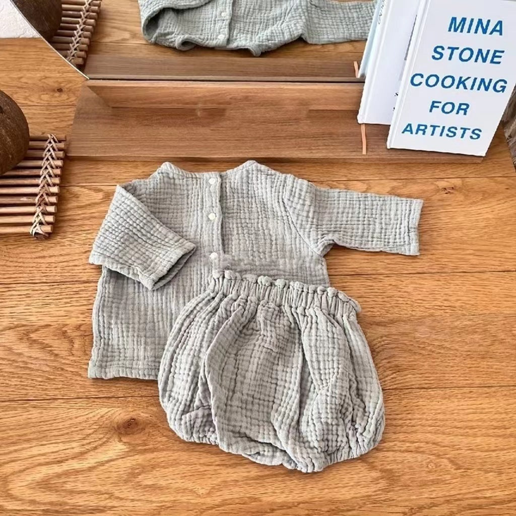 Cotton Yarn Soft ShirtT-shirt Big Butt Shorts Suit