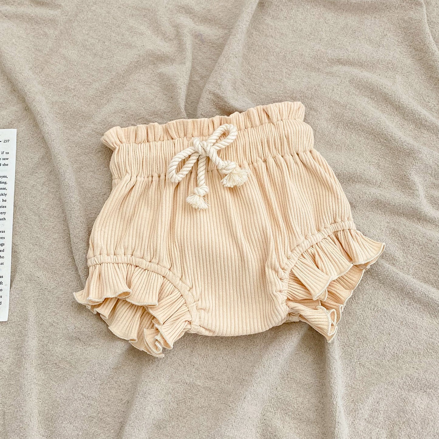 Drawstring Bottom-enlarged Pants Romper Suit