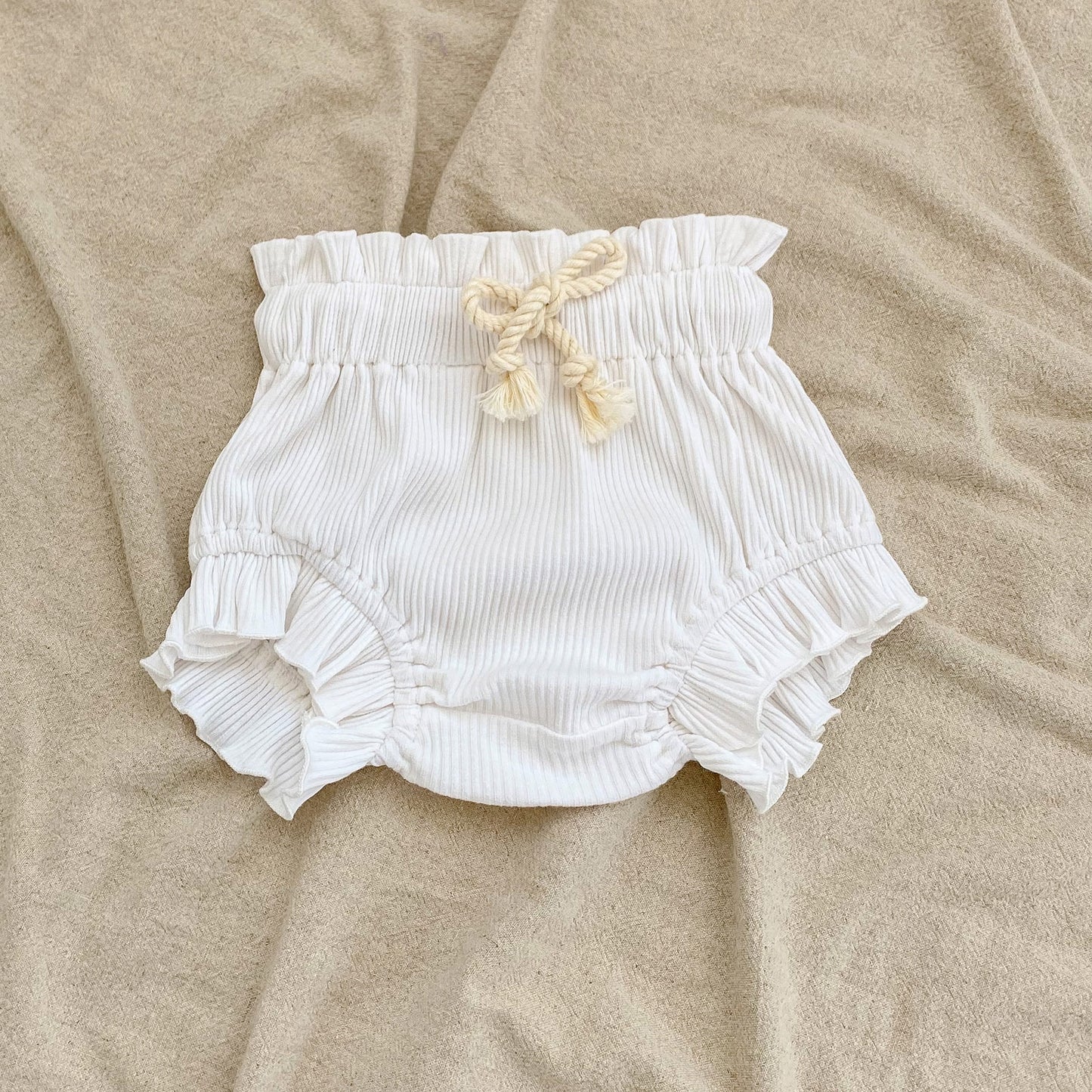 Drawstring Bottom-enlarged Pants Romper Suit