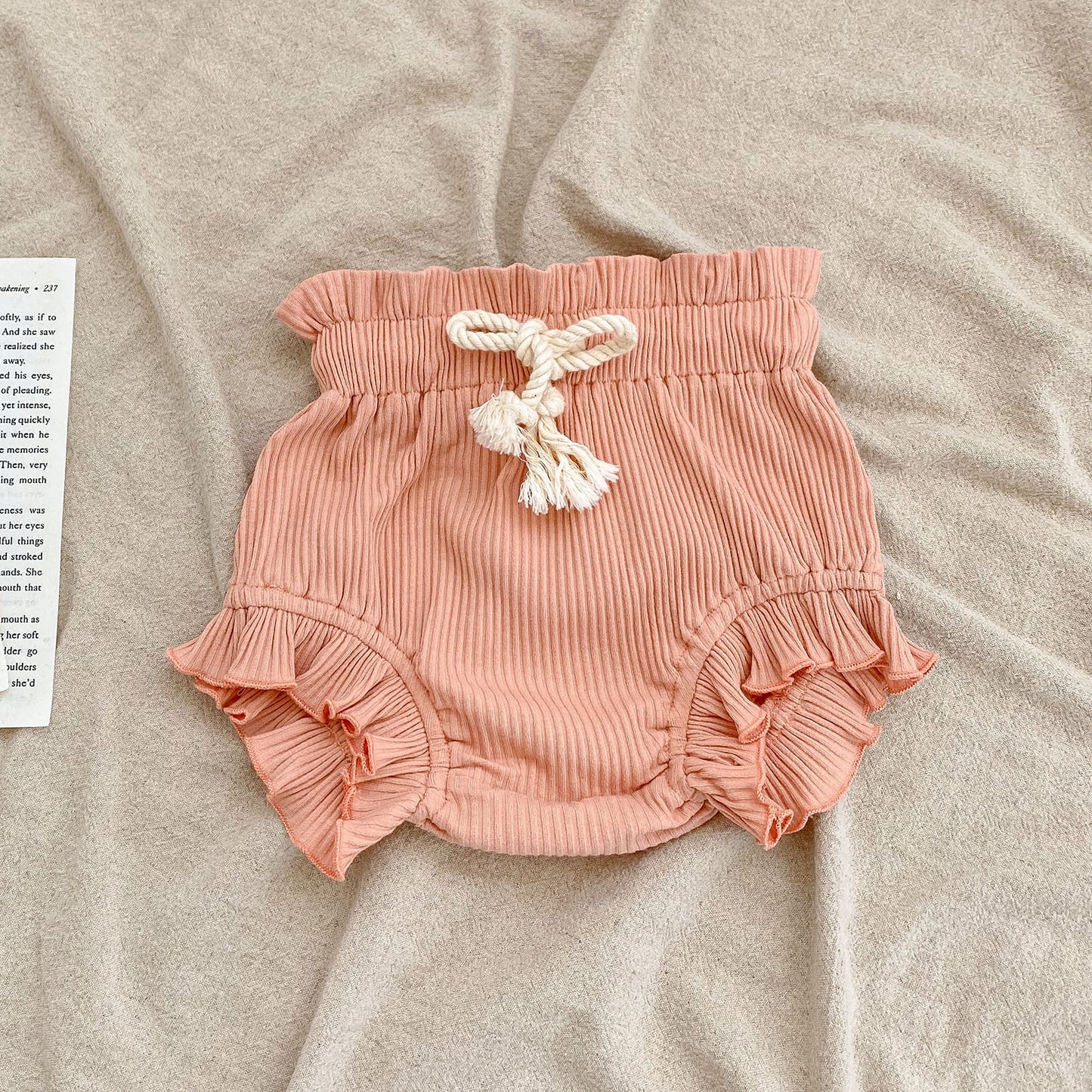 Drawstring Bottom-enlarged Pants Romper Suit