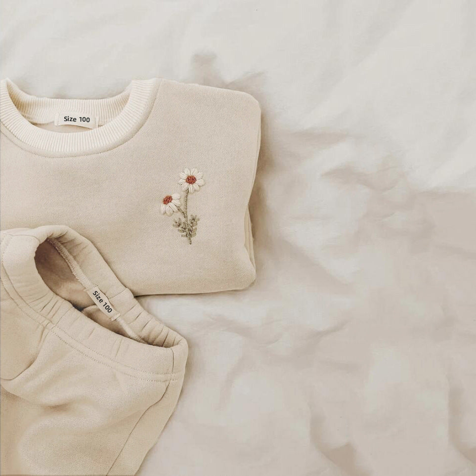 Fleece-lined Embroidery track suit