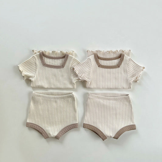 Baby Summer Short Sleeve Shorts Suit