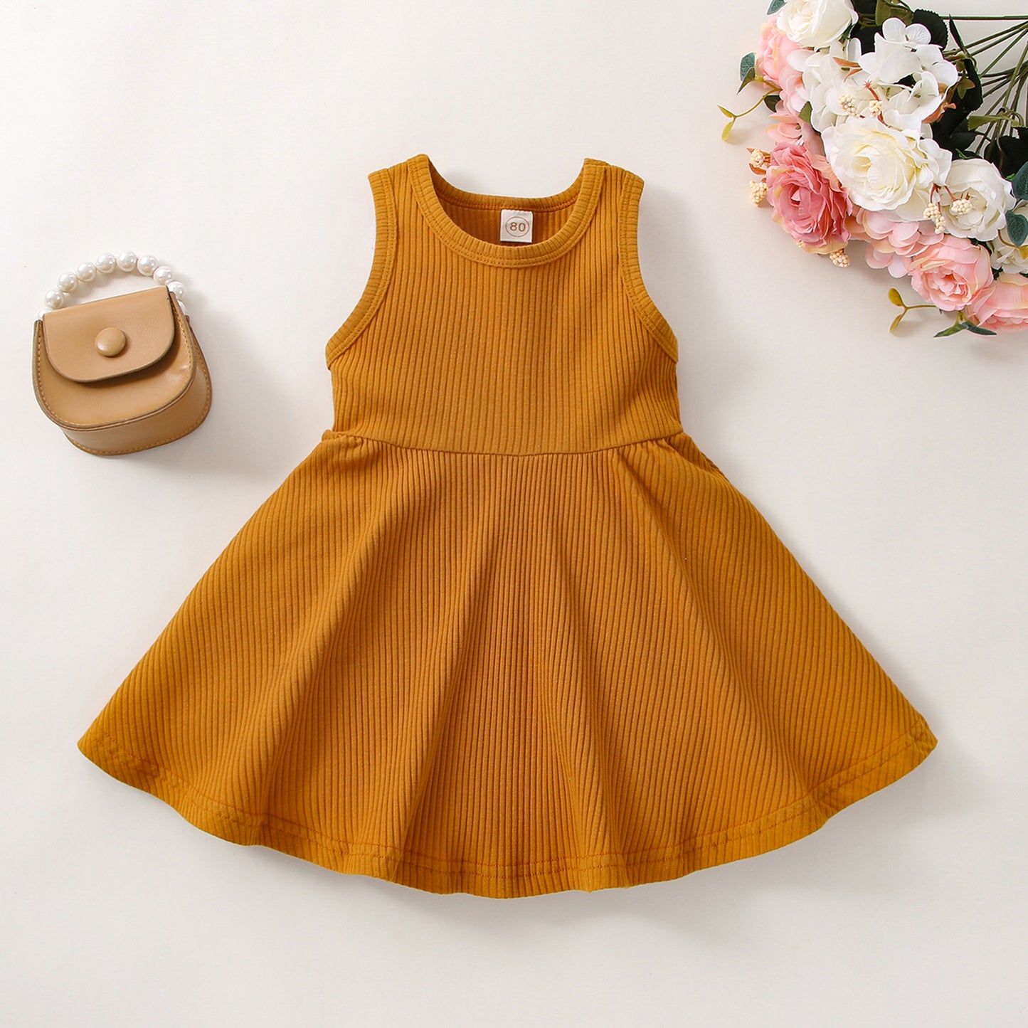 Round Neck Cotton Vest Summer Girls' Dress