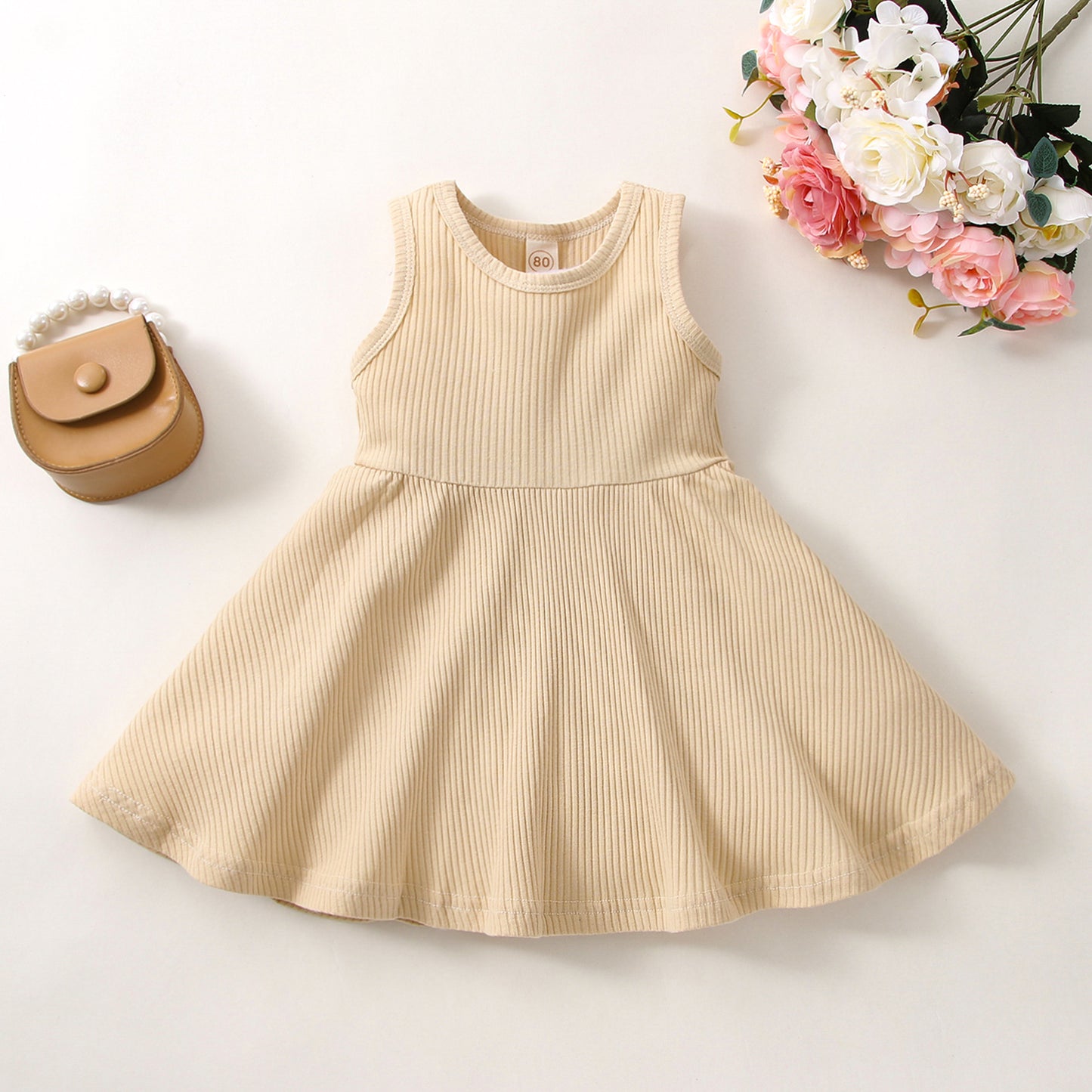 Round Neck Cotton Vest Summer Girls' Dress