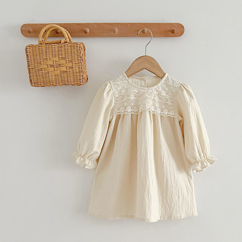 Baby Lace Lace Stand Collar Jumpsuit Girl Dress