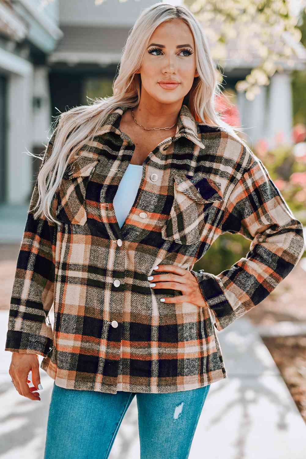 Plaid shacket