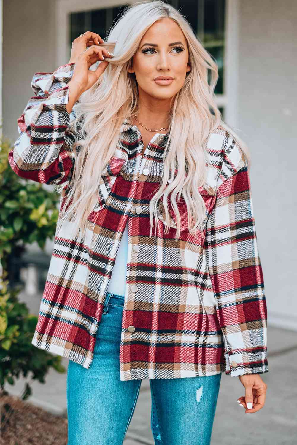 Plaid shacket