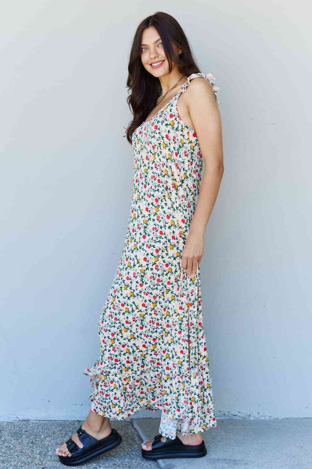 In The Garden Ruffle Floral Maxi