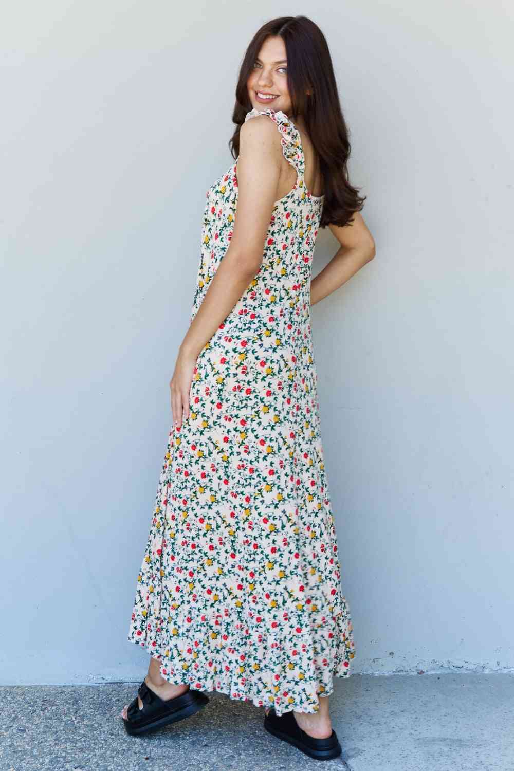 In The Garden Ruffle Floral Maxi